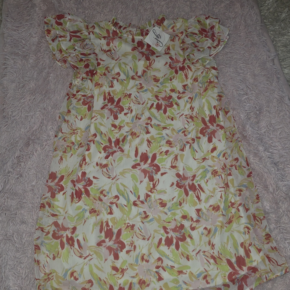 Elegant Floral Print Mini Dress